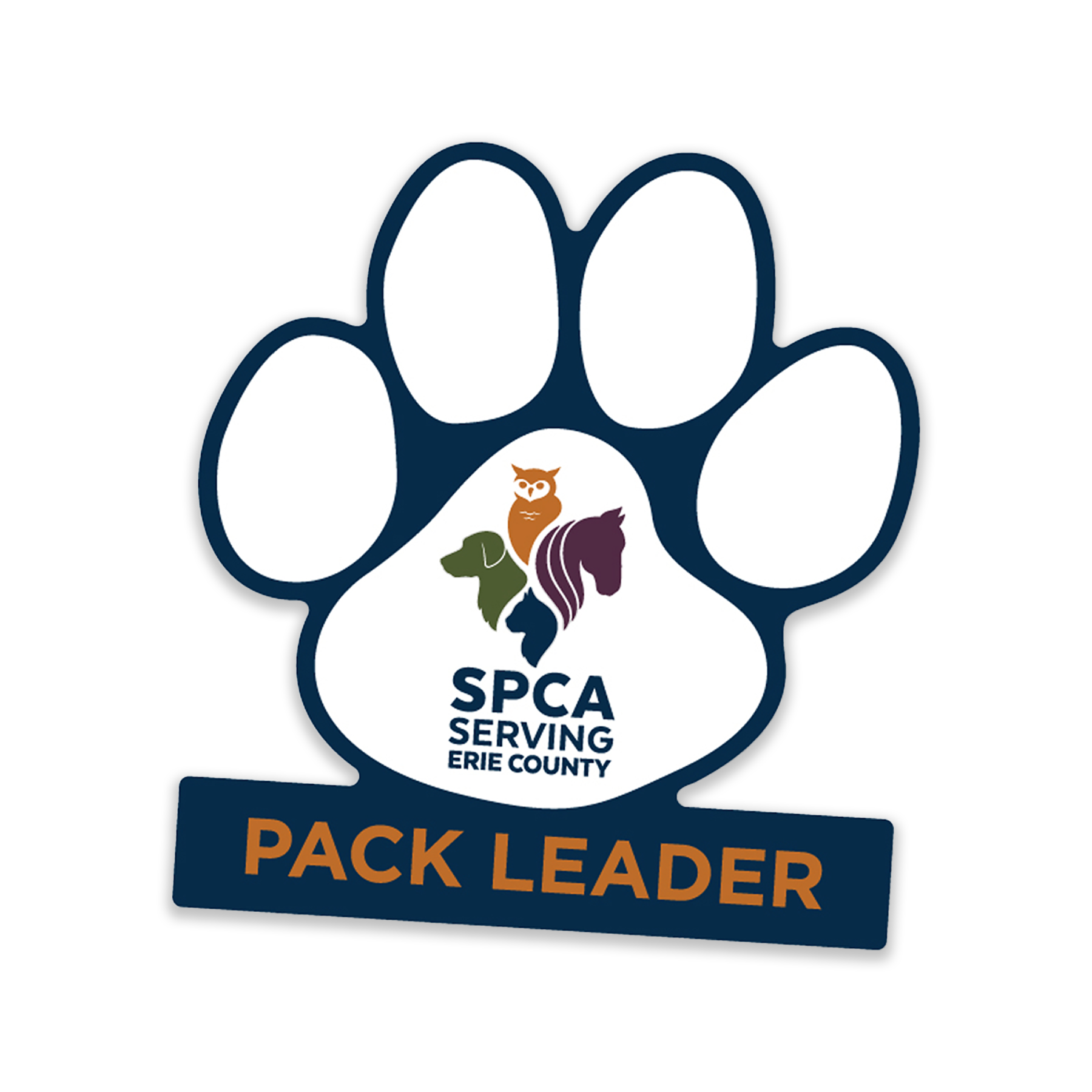Paw Shape Decal with Footer